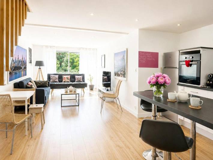 Appartement de vacances pour 4 personnes, avec jardin