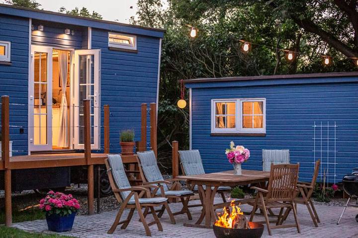 Ferienhaus für 6 Personen, mit Seeblick und Balkon sowie Ausblick in Poseritz