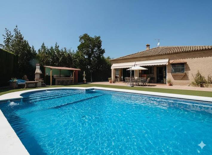 Casas de temporada para 16 pessoas, com vista e jardim e ainda piscina - 1