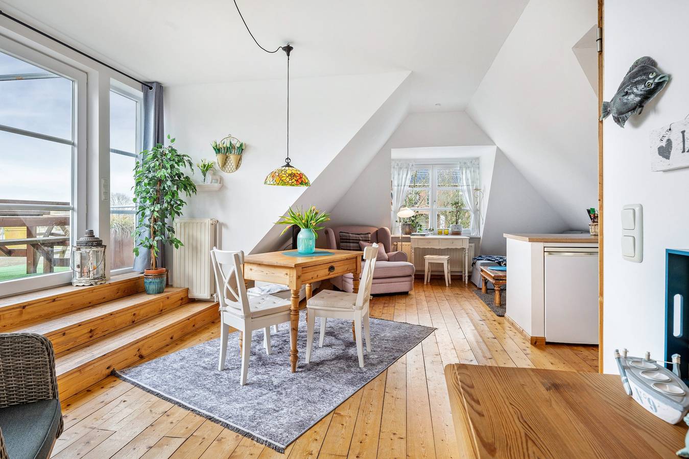 Ganze Wohnung, Ferienwohnung 'Weitblick' mit Dachterasse und Wi-Fi in Wesselburen, Nordseeküste
