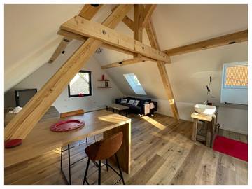 Gîte pour 2 personnes, avec jardin ainsi que piscine et terrasse à Truchtersheim
