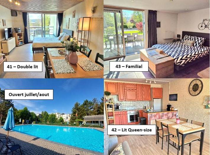 Appartement de vacances pour 4 personnes, avec Balcon et Terrasse ainsi que Jardin et Piscine dans Belvaux