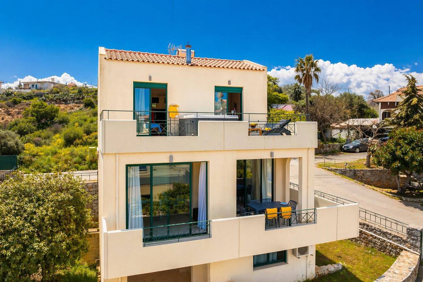 Villa per 6 persone con idromassaggio in Kefalas, Vamos
