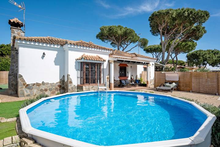 Casa rural para 7 personas, con jardín en Playa La Barrosa