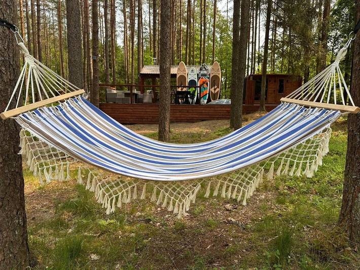 Kemping dla 2 osób, z taras i sauna oraz jacuzzi w Litwa