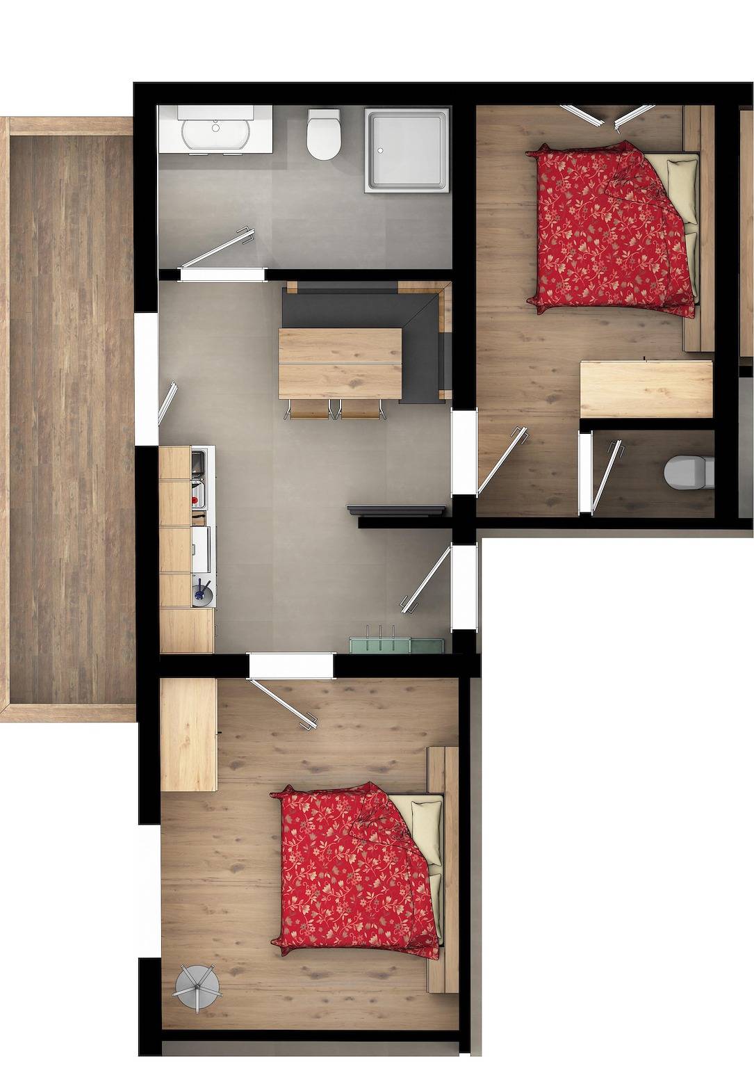 Geheel vakantieappartement, Appartement, douche, Wc, 2 slaapkamers in Maria Alm, Steinernes Meer