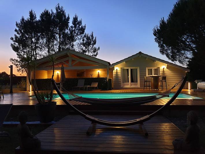 Chalet pour 2 personnes, avec jardin ainsi que terrasse et piscine en Gironde - 2