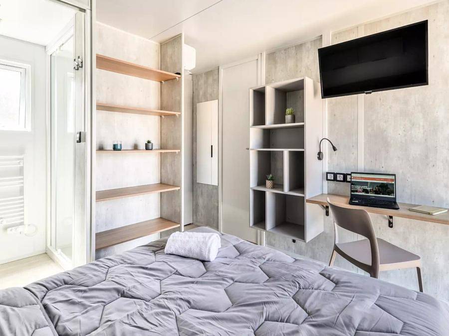 Camping Les Cottages de Perpignan - Zimmer 2 personen - Hotelformel 2 Personen Klimatisiert + Tv in Pia, Côte d'Améthyste