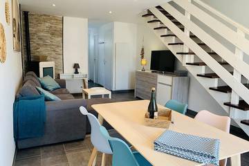 Location de vacances pour 4 personnes, avec terrasse et jardin à Gâvres