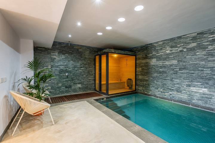 Maison de bien-être avec sauna, terrasse, piscine chauffée, vues magnifiques et Wi-Fi in Tabaiba, El Rosario