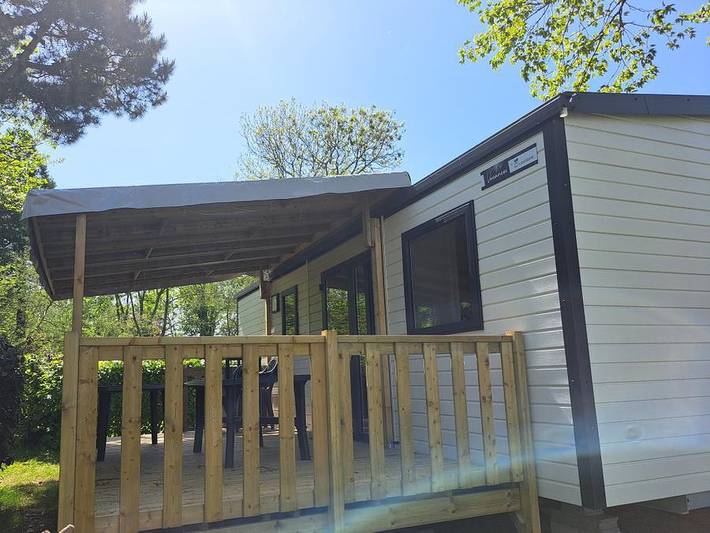 Camping Les Madières - Mobilheim 6 personen - Confort 3 Zimmer /Terrasse in Pordic, Côte de Goëlo