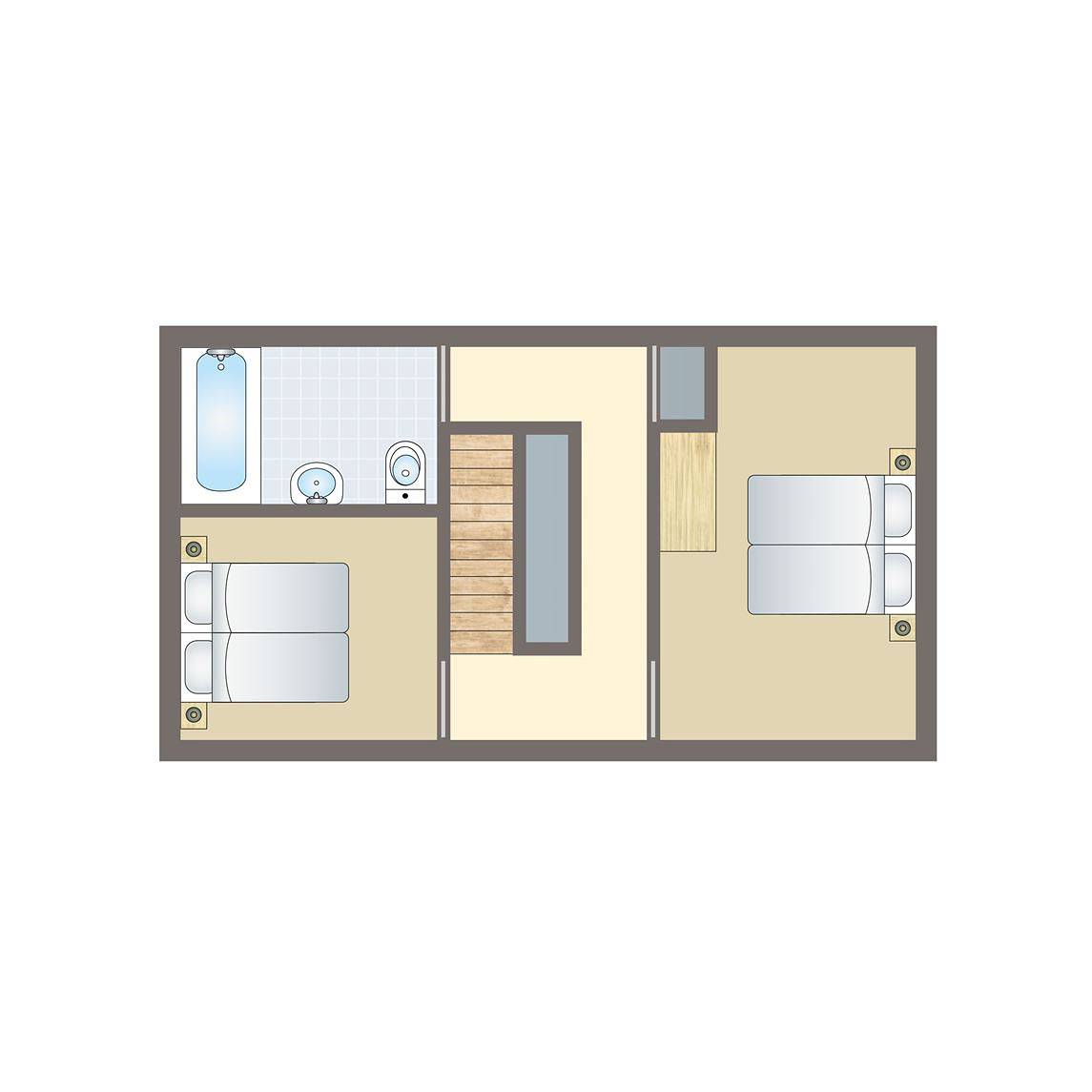 Bungalow für 6 Personen mit Balkon/Terrasse in Lipno, Nationalpark Böhmerwald