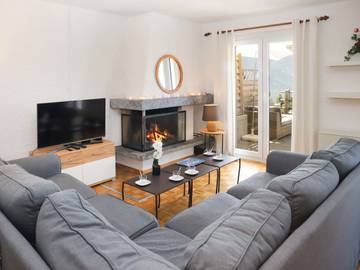 Location de vacances pour 6 personnes, avec balcon et jardin à Lens (Suisse)