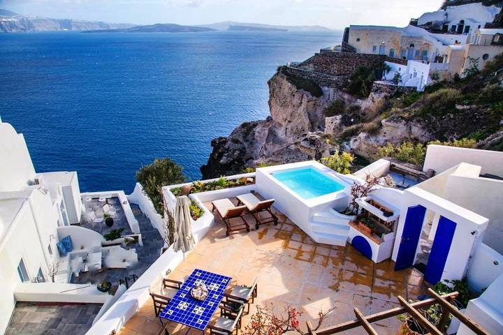 Chambre d’hôte pour 6 personnes, avec jardin et jacuzzi ainsi que terrasse et piscine à Oia - 2