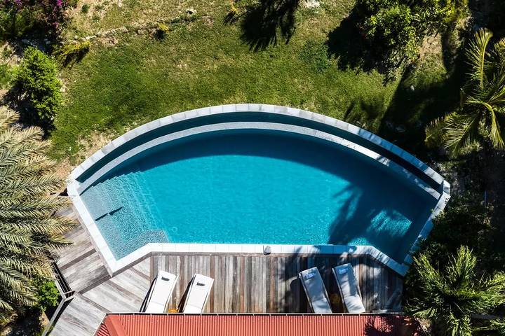 Villa pour 6 personnes, avec vue ainsi que piscine et jardin dans Marie-Galante - 4