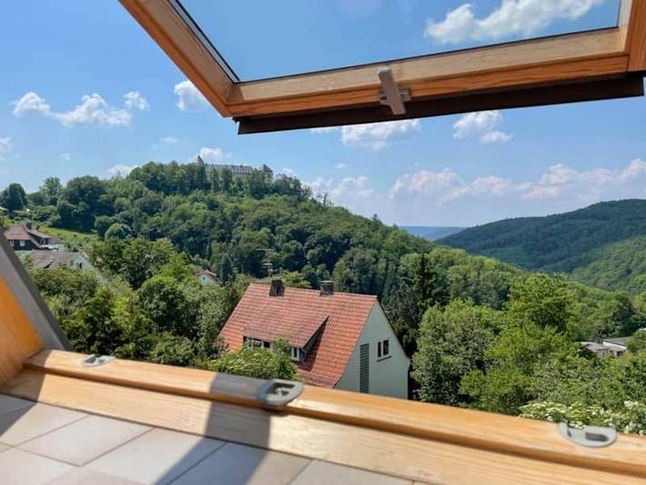 Ferienwohnung für 2 Personen, mit Balkon und Garten sowie Sauna und Ausblick in Waldeck