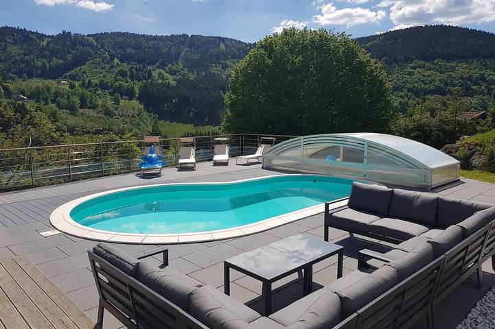 Chalet pour 8 personnes, avec jacuzzi et jardin à Ventron