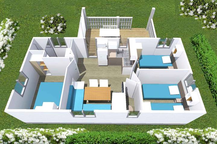 Wohnwagen für 6 Personen, mit Garten, mit Haustier in Peschiera del Garda - 4