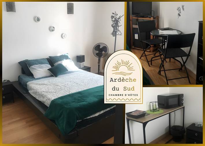 Chambre d’hôte pour 2 personnes, avec jardin en Ardèche