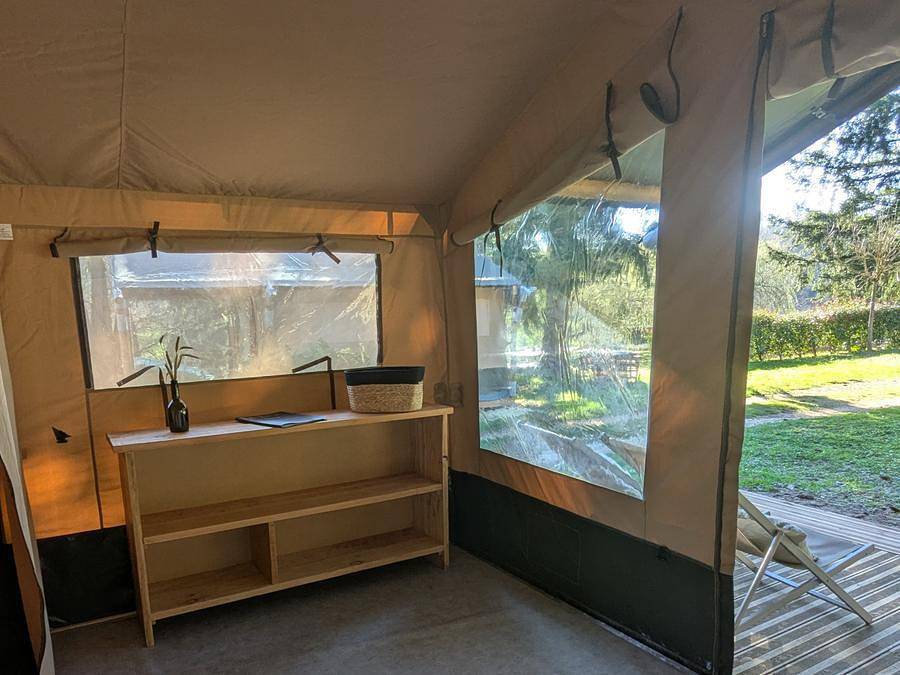 Camping Les Berges du Doux - Bungalow toilé 4 personnes - Tente Safari in Colombier-le-Vieux, Région de Tournon-sur-Rhône