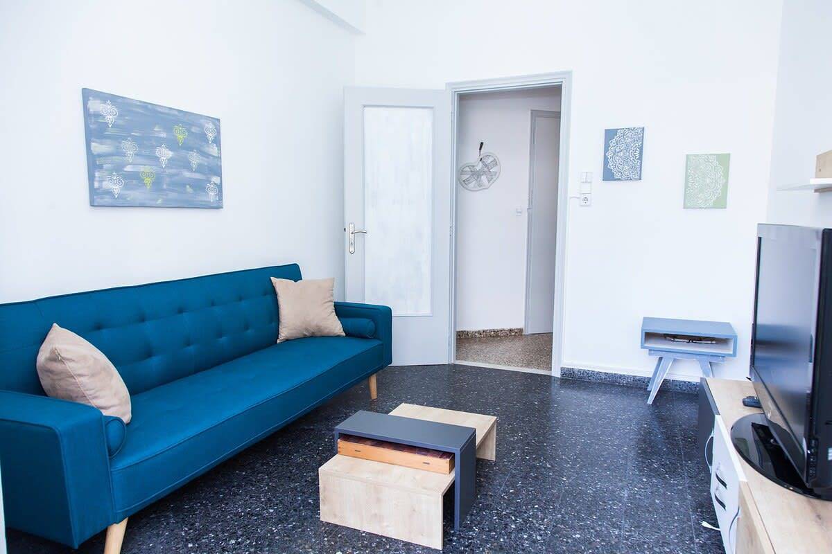 Entire apartment, Piraeus 1 Bd Cosy Apt with Balcony in Piraeus, South coast of the Attica region