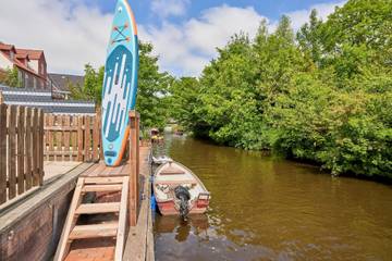 Ferienwohnung für 4 Personen, mit Garten und Balkon sowie Ausblick in Friedrichstadt