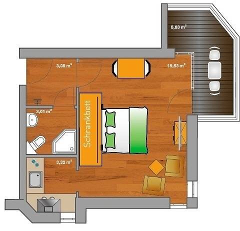 Ganze Ferienwohnung, Ancora Marina Haus 2 Nr. 04, Typ 1 in Hundestrand / Naturstrand, Neustadt in Holstein