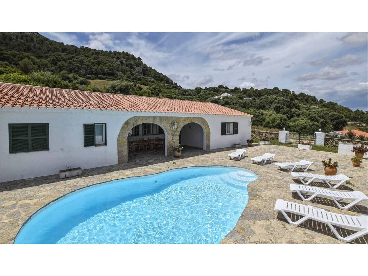 Maison de campagne avec piscine et vue panoramique in Mercadal, Minorque