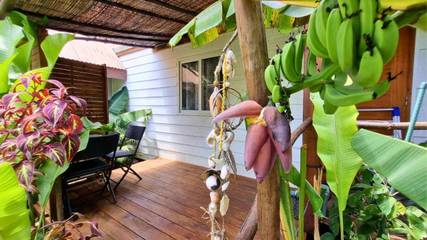 Gîte pour 2 personnes, avec terrasse et jardin dans Ha'apiti