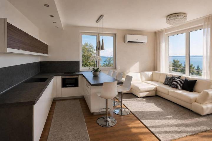 Apartament wakacyjny dla 4 osób, z Balkon i Jacuzzi oraz Taras i Ogród w Tihany