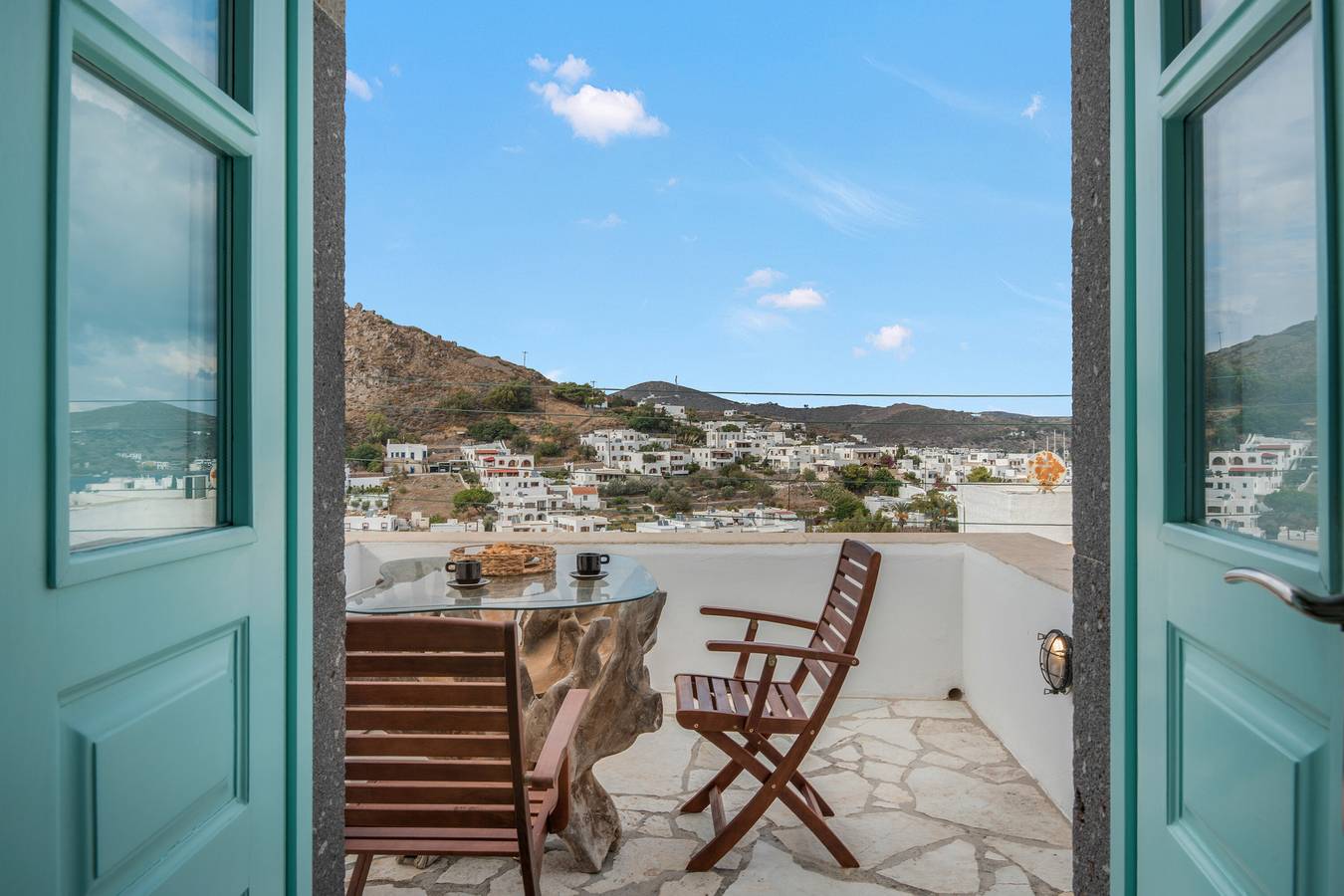 Zimmer 'Doppelzimmer Meerblick Nr. 3' mit Meerblick, Wi-Fi und Klimaanlage in Skala (Patmos), Dodekanes