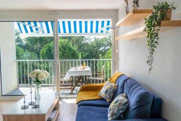 Gîte pour 4 personnes, avec balcon dans Plage de l'Ermitage