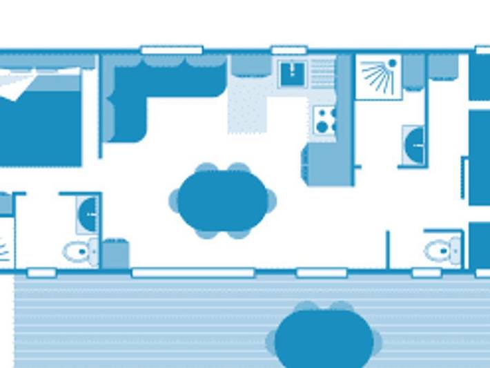 Mobil home pour 6 personnes, avec bassin pour enfant et sauna à Assérac - 4