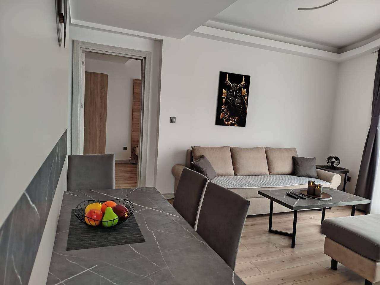 Ganze Wohnung, Eigentumswohnung im 19. Stock in Cevahir mit Pool und Fitness in Skopje, Nordmazedonien