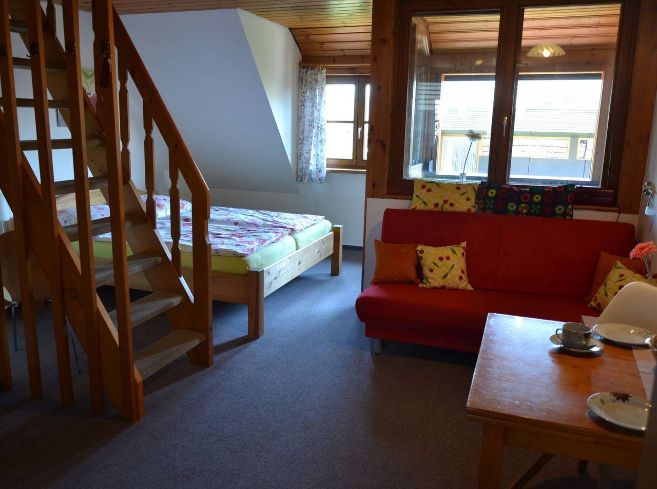 Studio entier, Studio 'Kirsche' avec jardin partagé, balcon et Wi-Fi in Kressbronn am Bodensee, Region Bodensee-Oberschwaben