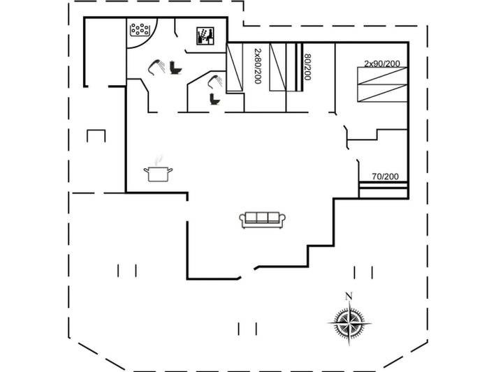 Ferienhaus für 8 Personen, mit Terrasse und Sauna, mit Haustier in Kollerup Strand
