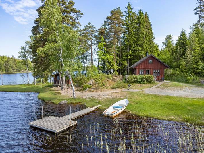 Hus för 5 Personer, med Terass samt Trädgård och Bastu och Sjöutsikt i Södra Sverige