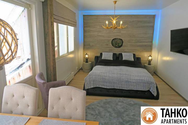 Appartement de vacances pour 4 personnes, avec jardin ainsi que sauna et vue