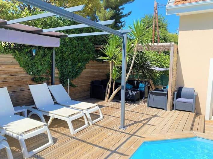 Villa pour 8 personnes, avec terrasse ainsi que piscine et jardin à Cagnes-sur-Mer - 4