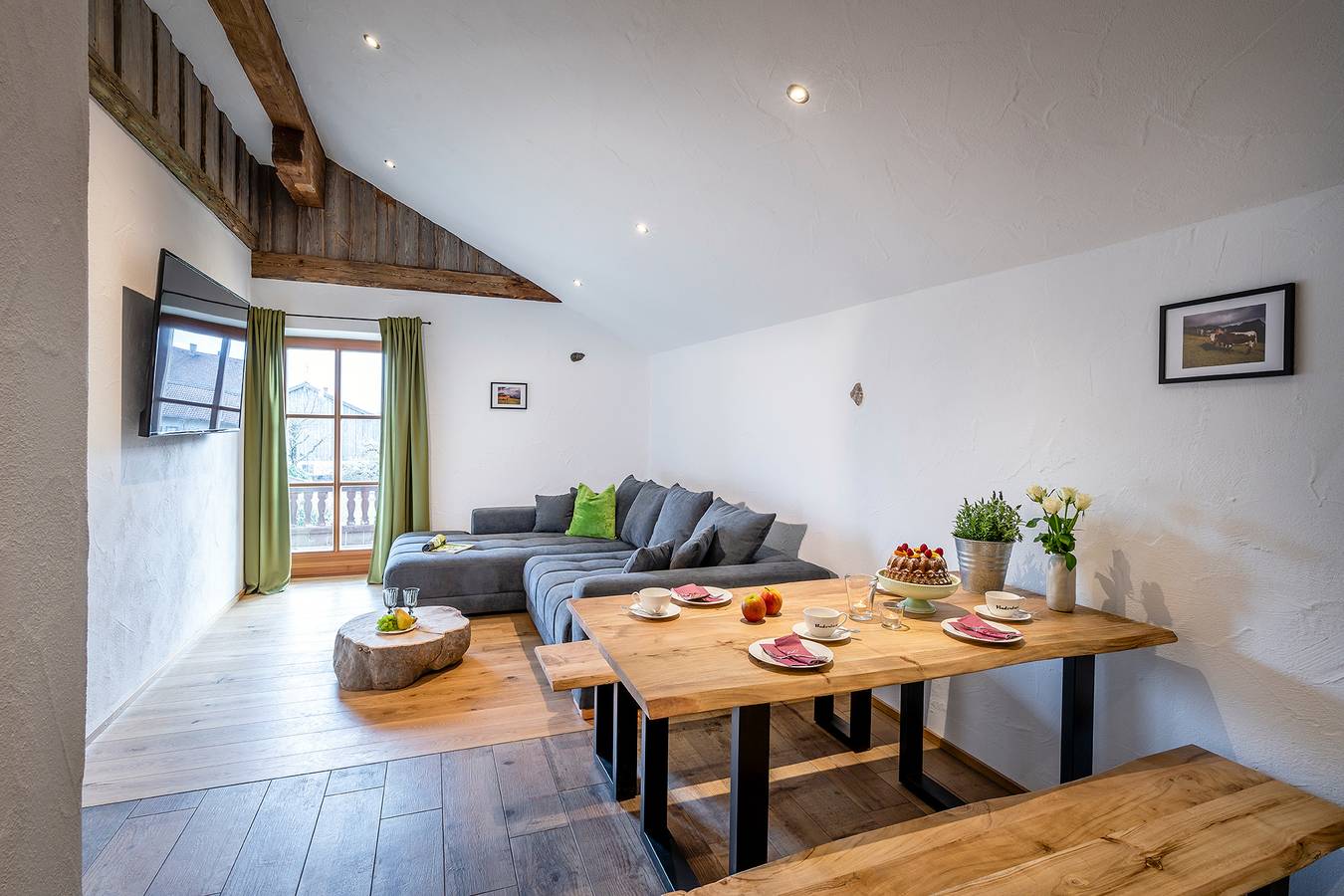 Naderbauer-Hof - Ferienwohnung Kirschbaum 75 m², 1-4 Personen, 2 Schlafzimmer, Wohnküche, Du/Wc, Wlan in Marquartstein, Bayerische Alpen