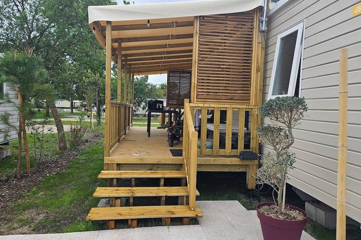 Bungalow pour 6 personnes, avec piscine, animaux acceptés à Lège-Cap-Ferret
