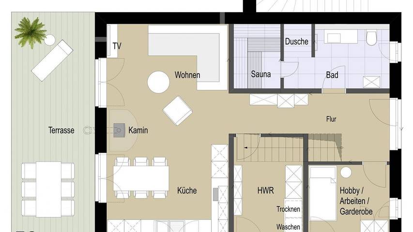 Ferienhaus für 7 Personen, mit Sauna und Garten - 1