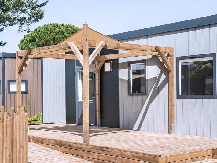 Camping Domaine Les Mûriers - Mobilheim 4 personen - Cottage Vip Pmr in Plages des Cabanes de Fleury, Vendres