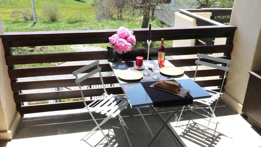 Appartement de vacances pour 5 personnes, avec Balcon ainsi que Terrasse et Vue