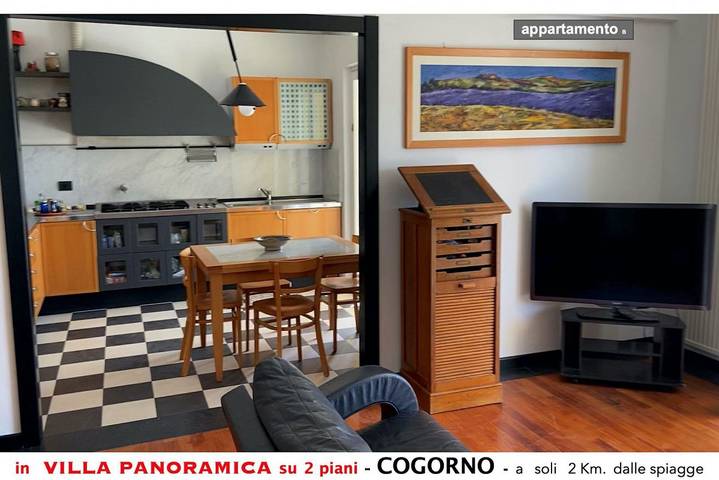 Appartamento intero, Appartamento B in villa con vista panoramica in San Salvatore, Cogorno