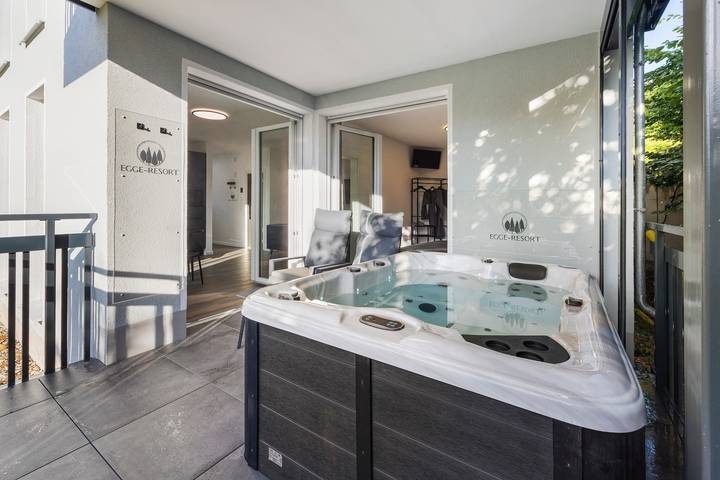 Ferienwohnung für 2 Personen, mit Balkon und Whirlpool sowie Sauna im Teutoburger Wald