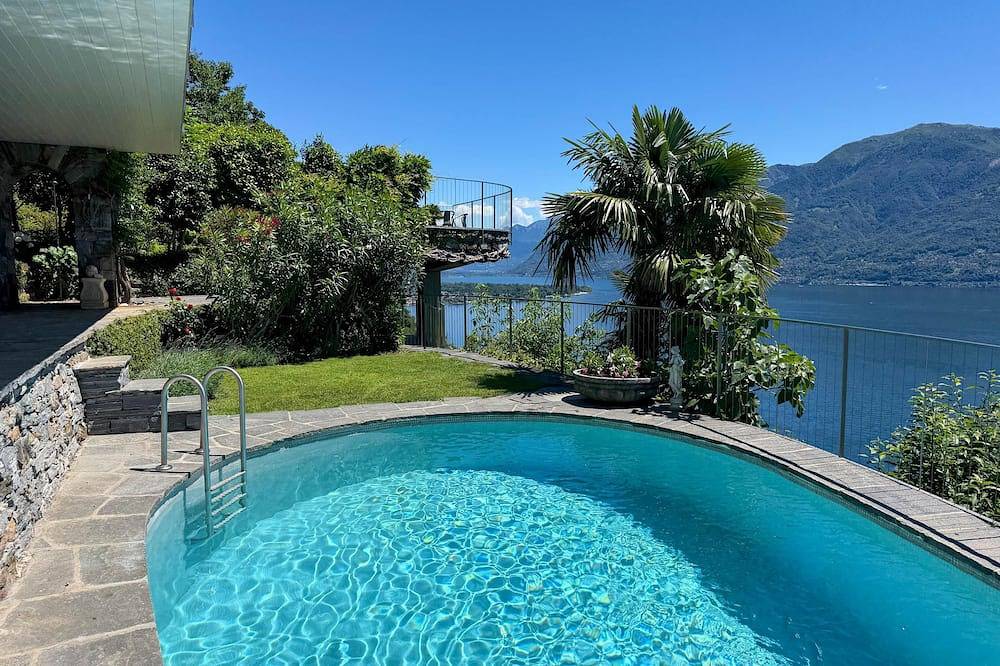Exklusive Villa mit aussergewöhnlichem Seeblick, privatem Pool und Sauna in Ronco sopra Ascona, Tessiner Alpen
