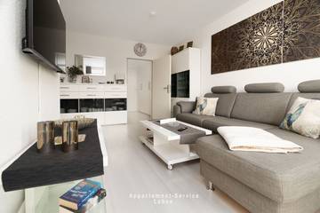 Ferienwohnung für 4 Personen, mit Balkon an der Kieler Bucht