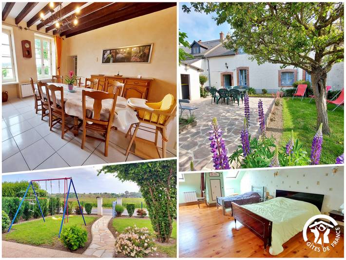 Gîte pour 8 personnes, avec jardin à Renazé