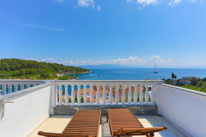 Appartement de vacances pour 4 personnes, avec Balcon ainsi que Terrasse et Vue